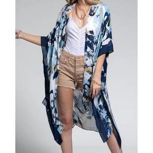 NEW URBANISTA baby floral kimono in blue jean